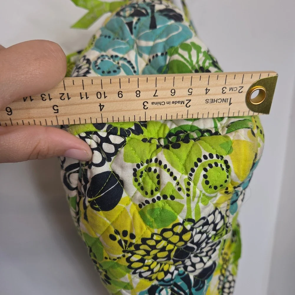 Vera Bradley Limes Up Quilted Cotton Baby Diaper Bag Floral Green Blue Yellow